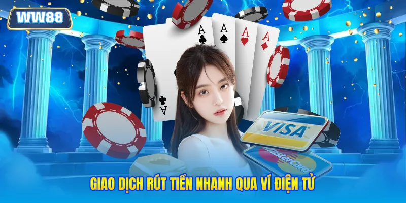 Giao dịch rút tiền nhanh qua ví điện tử