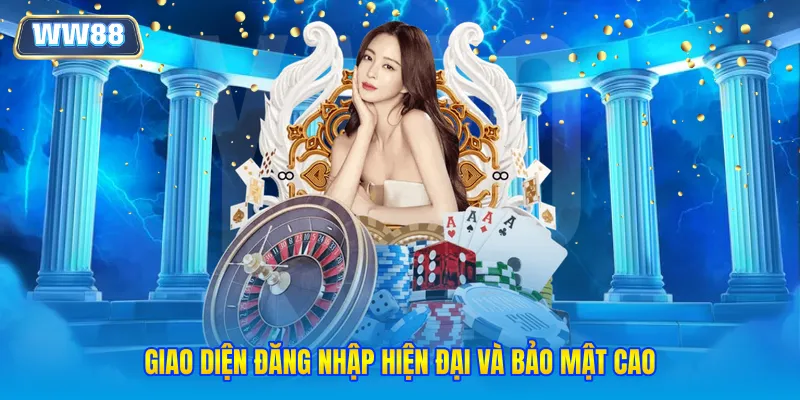 Giao diện đăng nhập hiện đại và bảo mật cao