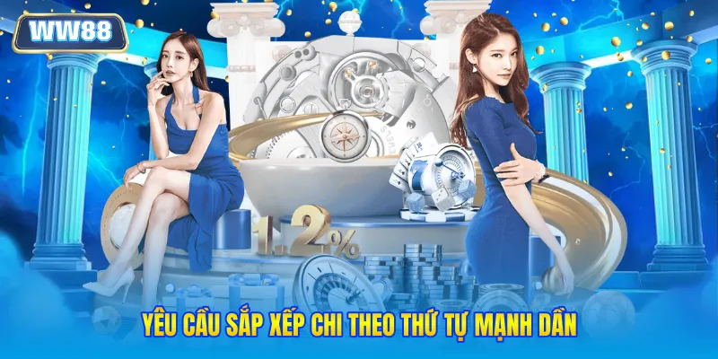 Yêu cầu sắp xếp chi theo thứ tự mạnh dần